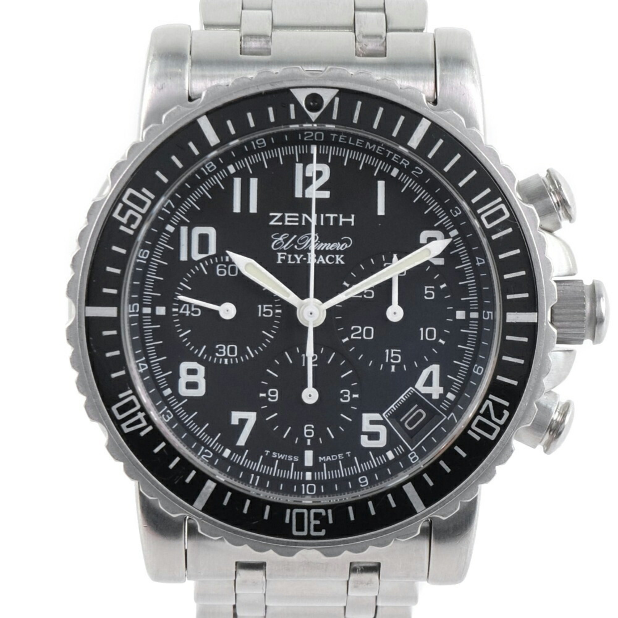 Zenith Rainbow Black 01020470405 Stainless Steel Automatic Chronograph Men